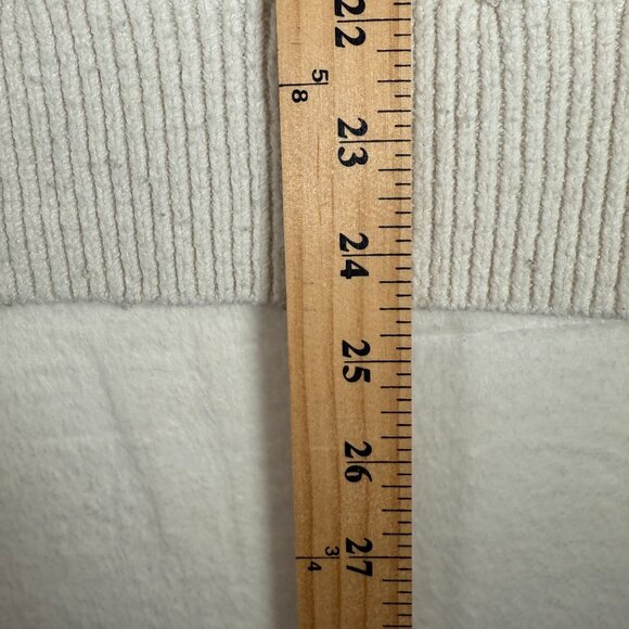 Ann Taylor Cream Sweater Pearl Cable Knit Petite Medium - Picture 5 of 6